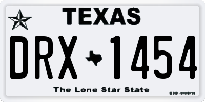 TX license plate DRX1454