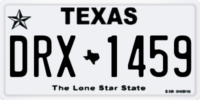 TX license plate DRX1459