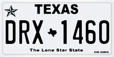 TX license plate DRX1460