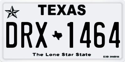 TX license plate DRX1464