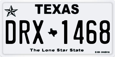 TX license plate DRX1468