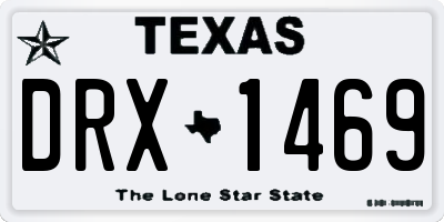 TX license plate DRX1469