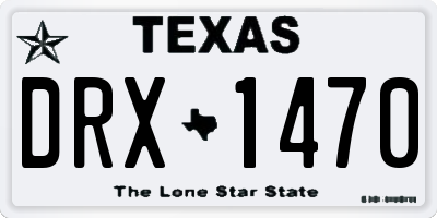 TX license plate DRX1470