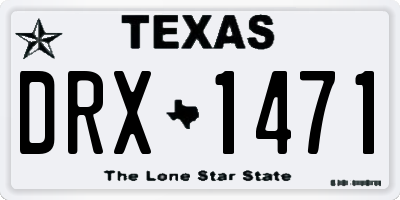 TX license plate DRX1471