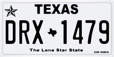 TX license plate DRX1479