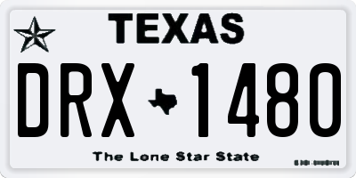 TX license plate DRX1480