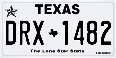 TX license plate DRX1482