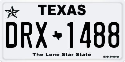 TX license plate DRX1488