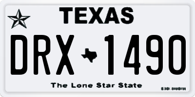 TX license plate DRX1490