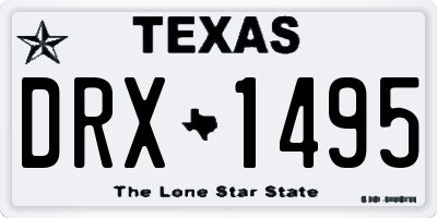 TX license plate DRX1495