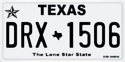 TX license plate DRX1506