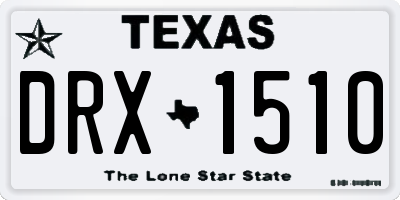 TX license plate DRX1510