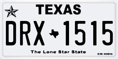 TX license plate DRX1515