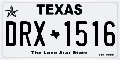 TX license plate DRX1516