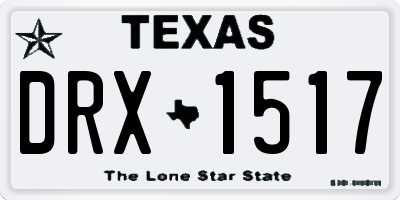 TX license plate DRX1517