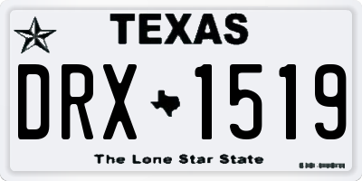 TX license plate DRX1519