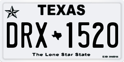 TX license plate DRX1520