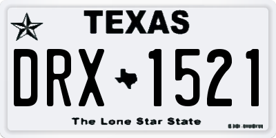 TX license plate DRX1521