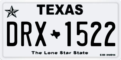 TX license plate DRX1522