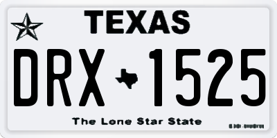 TX license plate DRX1525