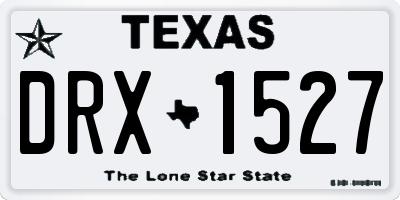 TX license plate DRX1527