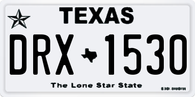 TX license plate DRX1530