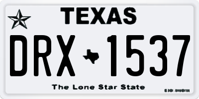 TX license plate DRX1537