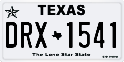 TX license plate DRX1541