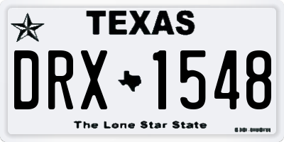 TX license plate DRX1548