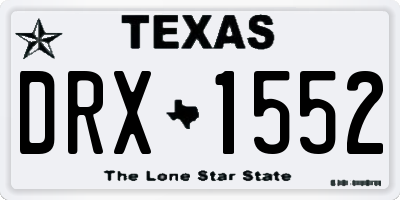 TX license plate DRX1552