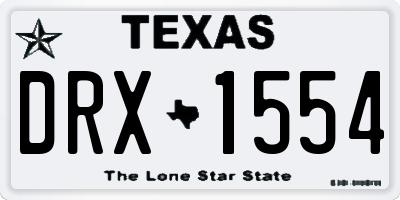 TX license plate DRX1554