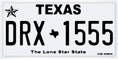 TX license plate DRX1555