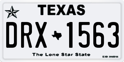 TX license plate DRX1563