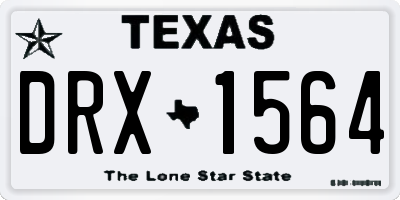 TX license plate DRX1564