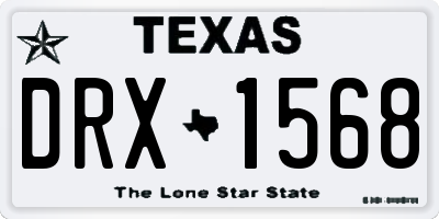 TX license plate DRX1568