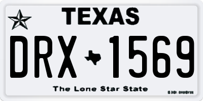 TX license plate DRX1569