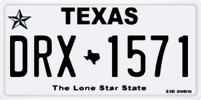 TX license plate DRX1571