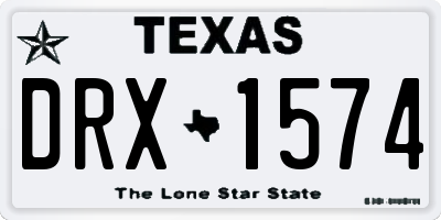 TX license plate DRX1574