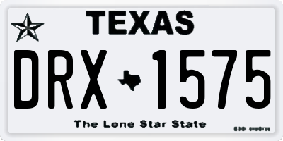 TX license plate DRX1575