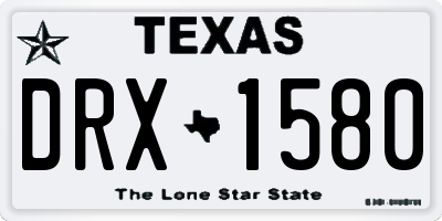 TX license plate DRX1580