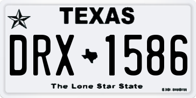 TX license plate DRX1586