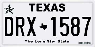 TX license plate DRX1587