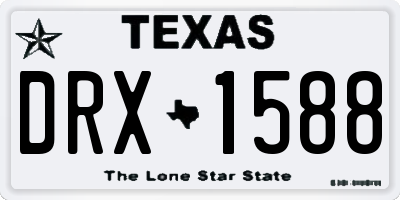 TX license plate DRX1588