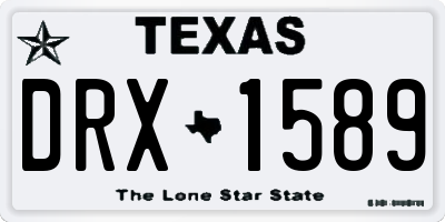 TX license plate DRX1589