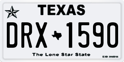 TX license plate DRX1590