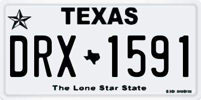 TX license plate DRX1591