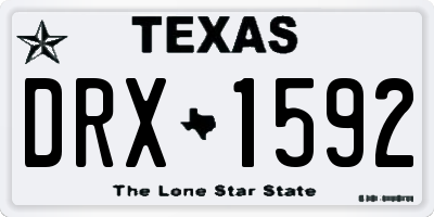 TX license plate DRX1592