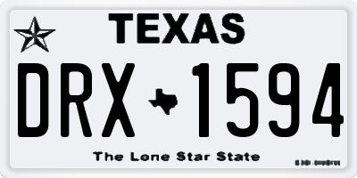 TX license plate DRX1594