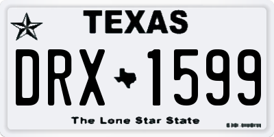 TX license plate DRX1599