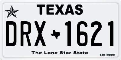 TX license plate DRX1621
